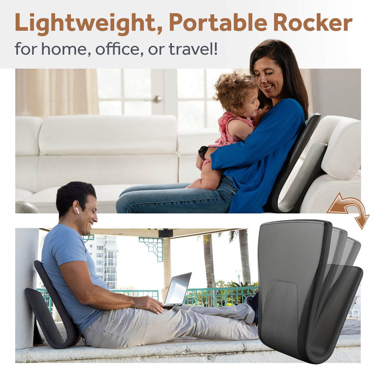 Lumbar Support Seat Rocker Ready Rocker® 11 X 16 X 17 Inch Foam / Aluminum