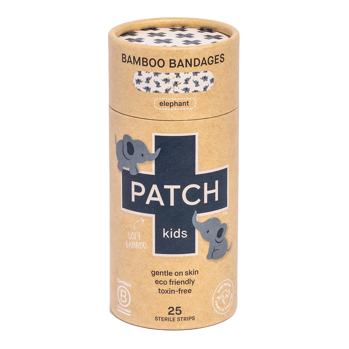 Adhesive Strip Patch™ Kids 3/4 X 3 Inch Bamboo Rectangle Kid Design (Elephant) Sterile