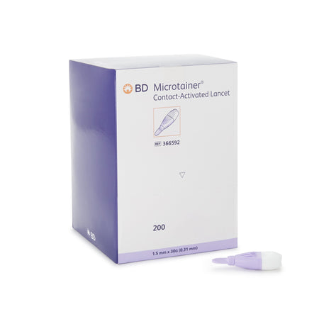Safety Lancet BD Microtainer® 30 Gauge Retractable Pressure Activated Finger