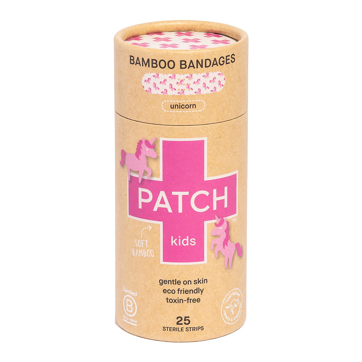 Adhesive Strip Patch™ Kids 3/4 X 3 Inch Bamboo Rectangle Kid Design (Unicorn) Sterile