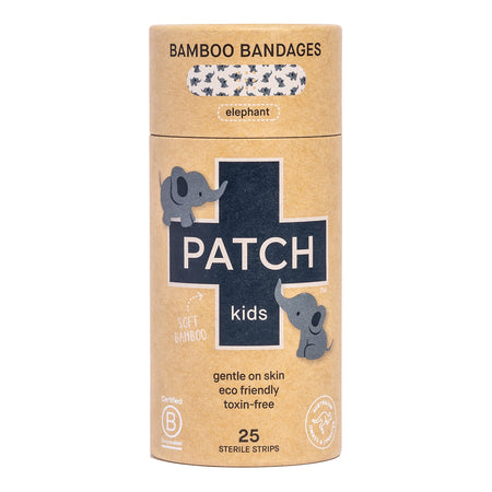 Adhesive Strip Patch™ Kids 3/4 X 3 Inch Bamboo Rectangle Kid Design (Elephant) Sterile