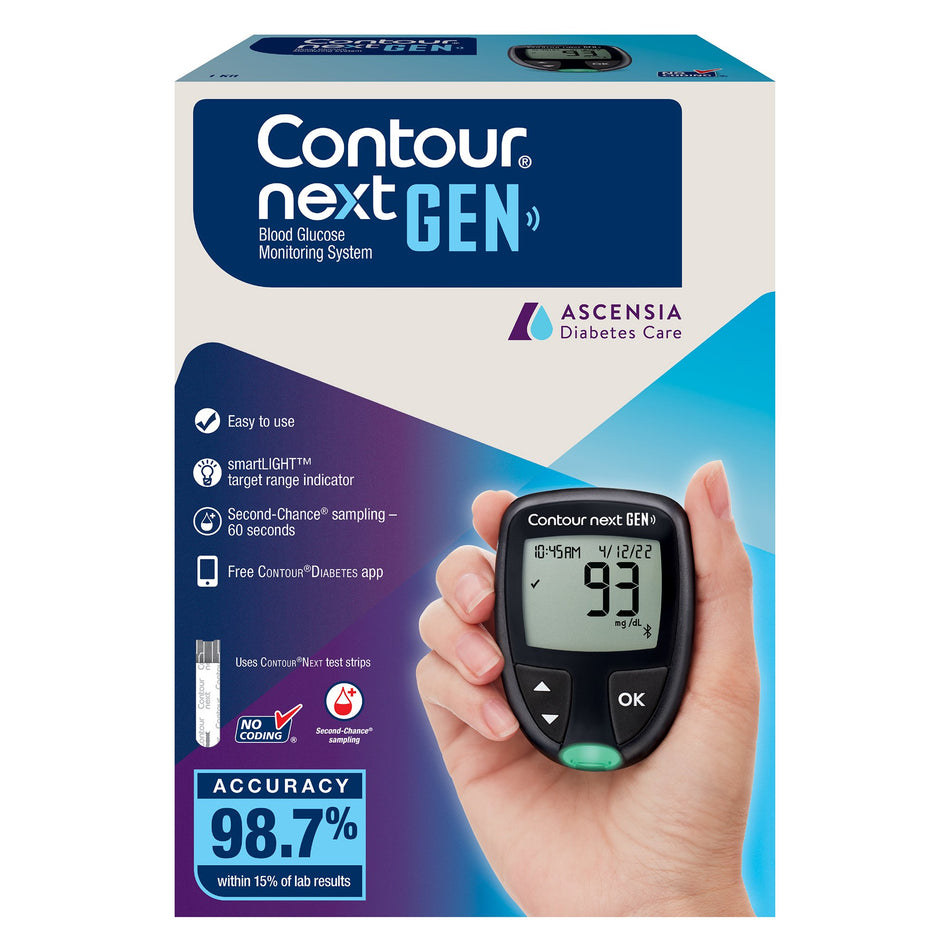 Blood Glucose Meter Contour® Next Gen 5 Second Results No Coding Required
