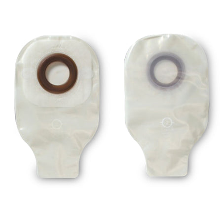 Ostomy Pouch Karaya 5 One-Piece System 9 Inch Length, Mini Convex, Pre-Cut 1-1/8 Inch Stoma Drainable