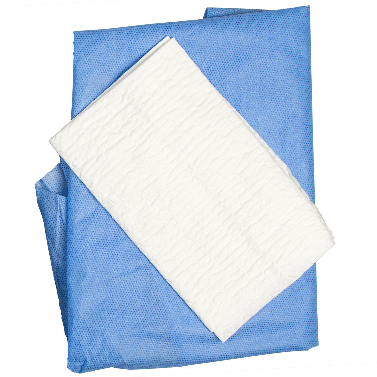 Non-Reinforced Surgical Gown with Towel Cypress X-Large Blue Sterile AAMI Level 3 Disposable