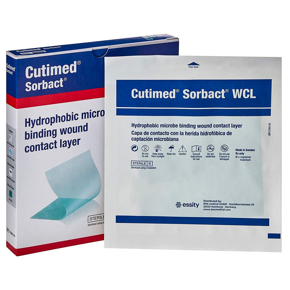 Antimicrobial Wound Contact Layer Dressing Cutimed® Sorbact® WCL Rectangle Sterile