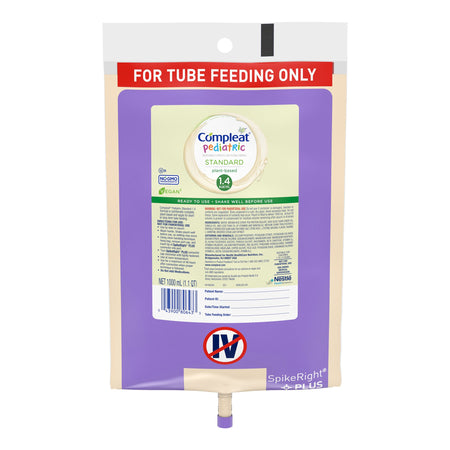 Pediatric Tube Feeding Formula Compleat® Pediatric Standard 1.4 Vanilla Flavor 1000 mL Bag Liquid Plant Based