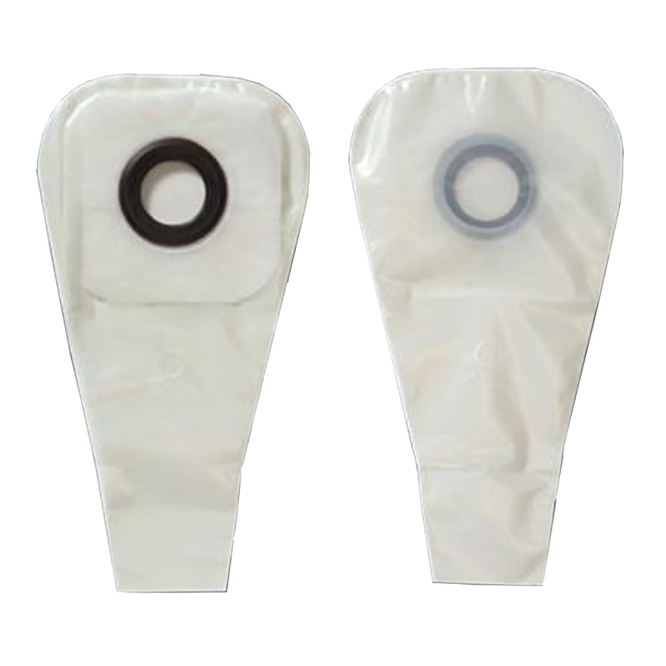 Ostomy Pouch Karaya 5 One-Piece System 12 Inch Length Convex, Pre-Cut 7/8 Inch Stoma Drainable