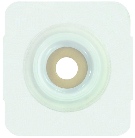Ostomy Barrier Securi-T® Precut, Extended Wear Adhesive Tape Collar 57 mm Flange Red Code System 1-1/4 Inch Opening 5 X 5 Inch