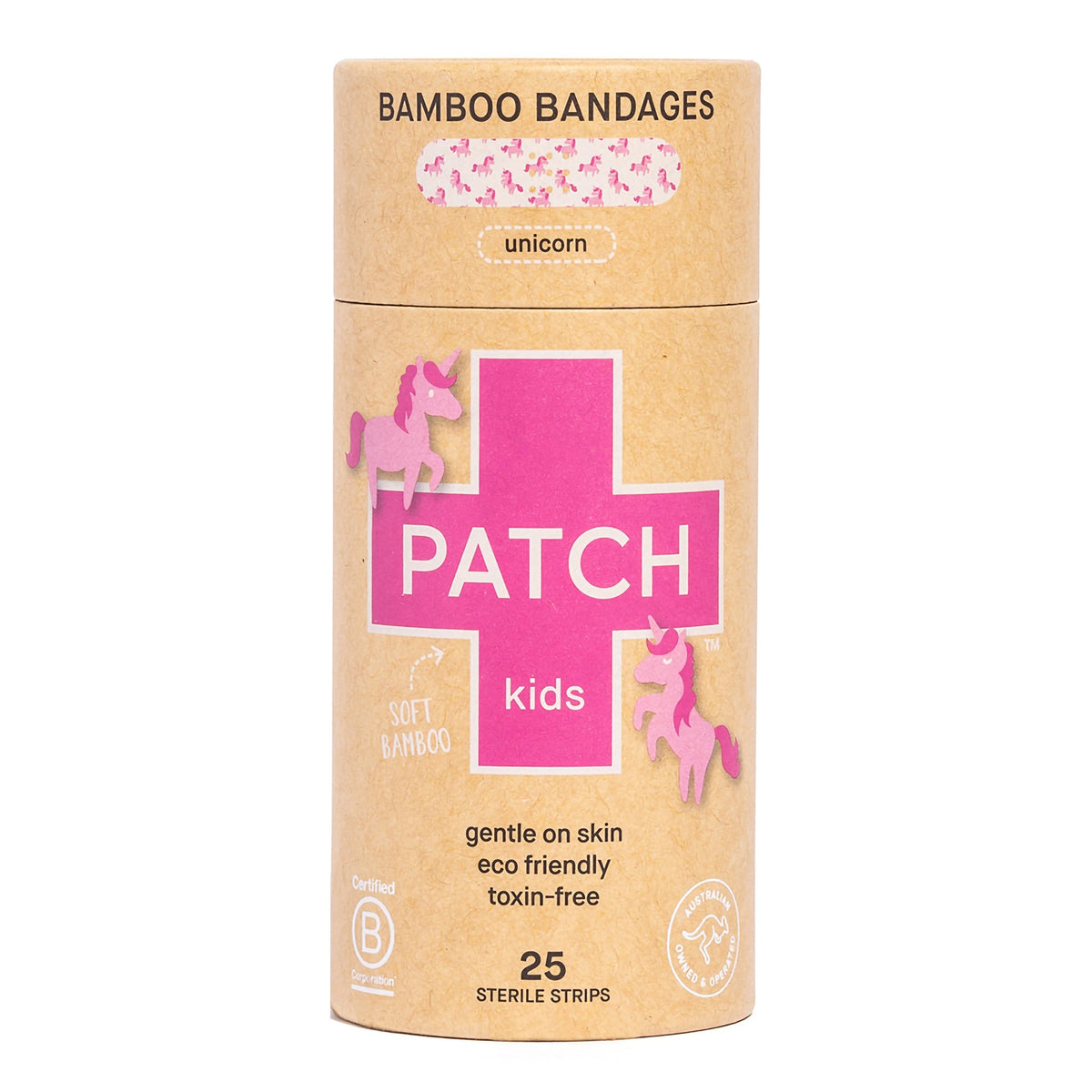 Adhesive Strip Patch™ Kids 3/4 X 3 Inch Bamboo Rectangle Kid Design (Unicorn) Sterile