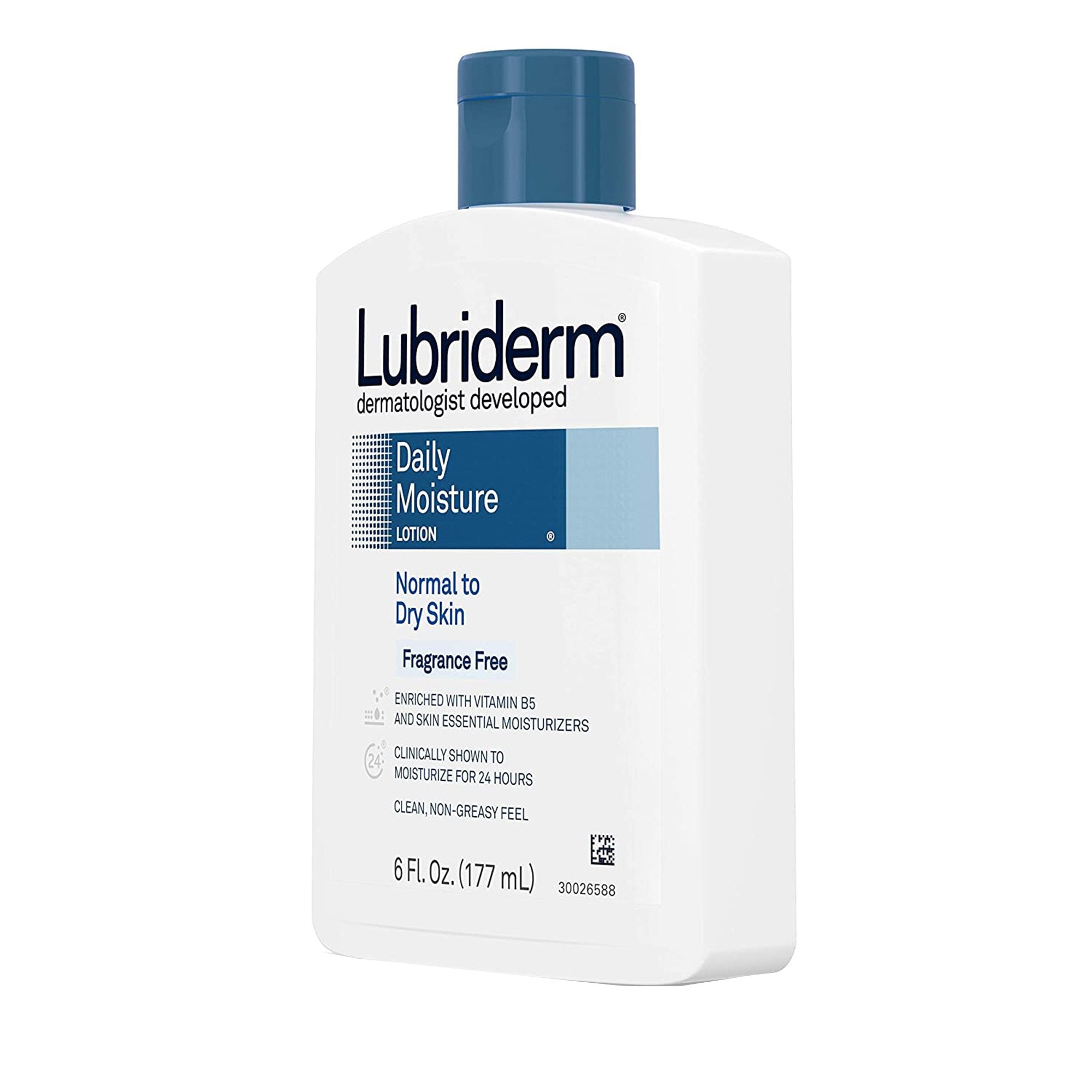 Hand and Body Moisturizer Lubriderm® 6 oz. Pump Bottle Unscented Lotion CHG Compatible