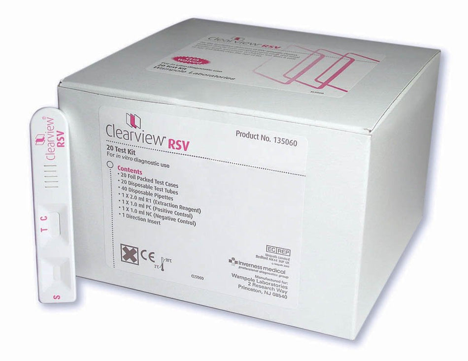 Respiratory Test Kit Clearview® Respiratory Syncytial Virus Test (RSV) 20 Tests CLIA Waived