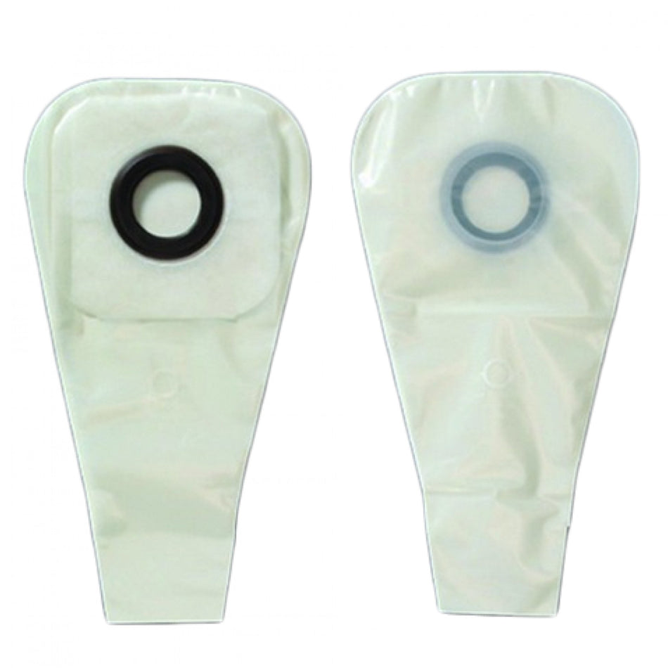 Ostomy Pouch Karaya 5 One-Piece System 16 Inch Length Convex, Pre-Cut 1-3/8 Inch Stoma Drainable
