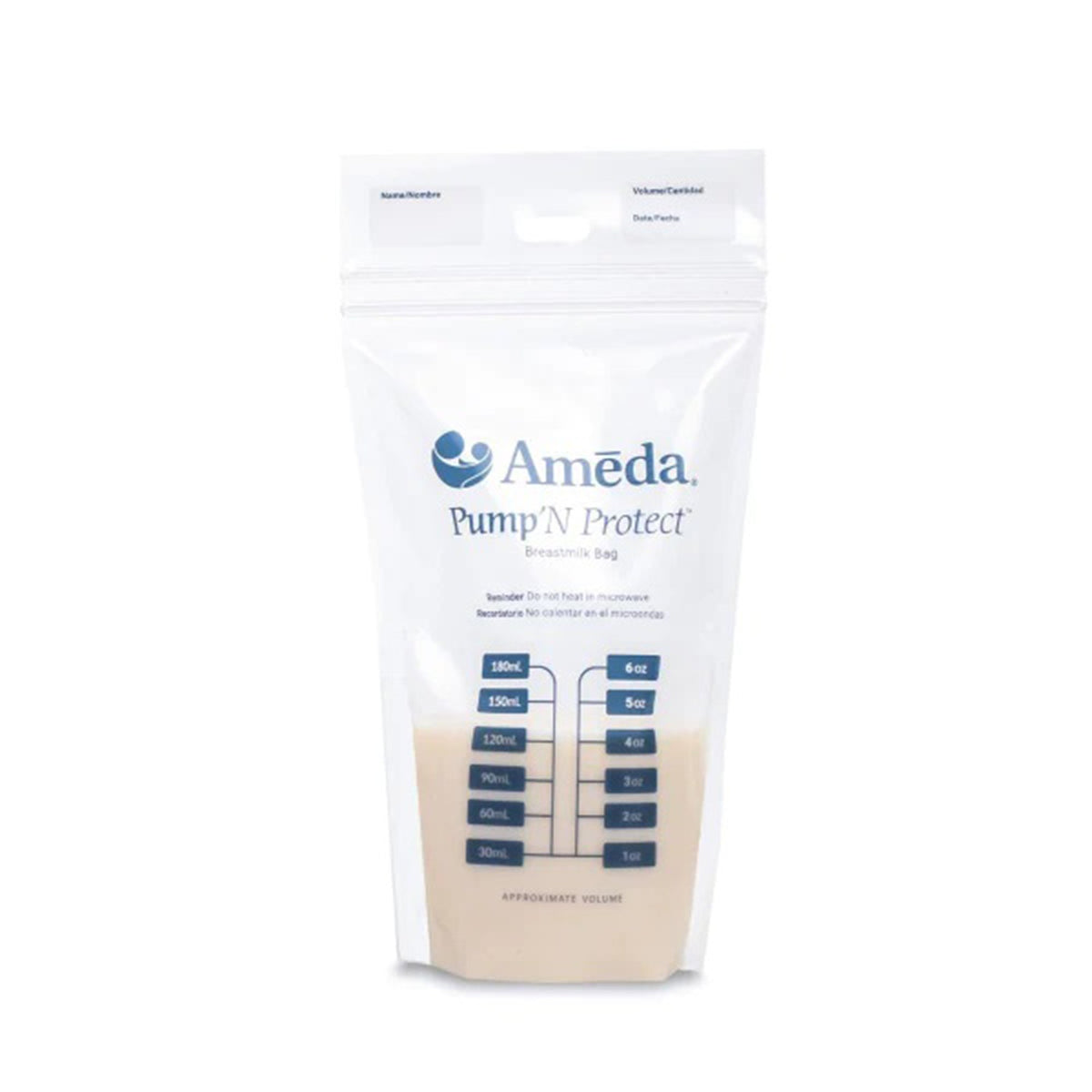 Breast Milk Storage Bag Ameda® Pump 'N Protect™ 6 oz. Plastic