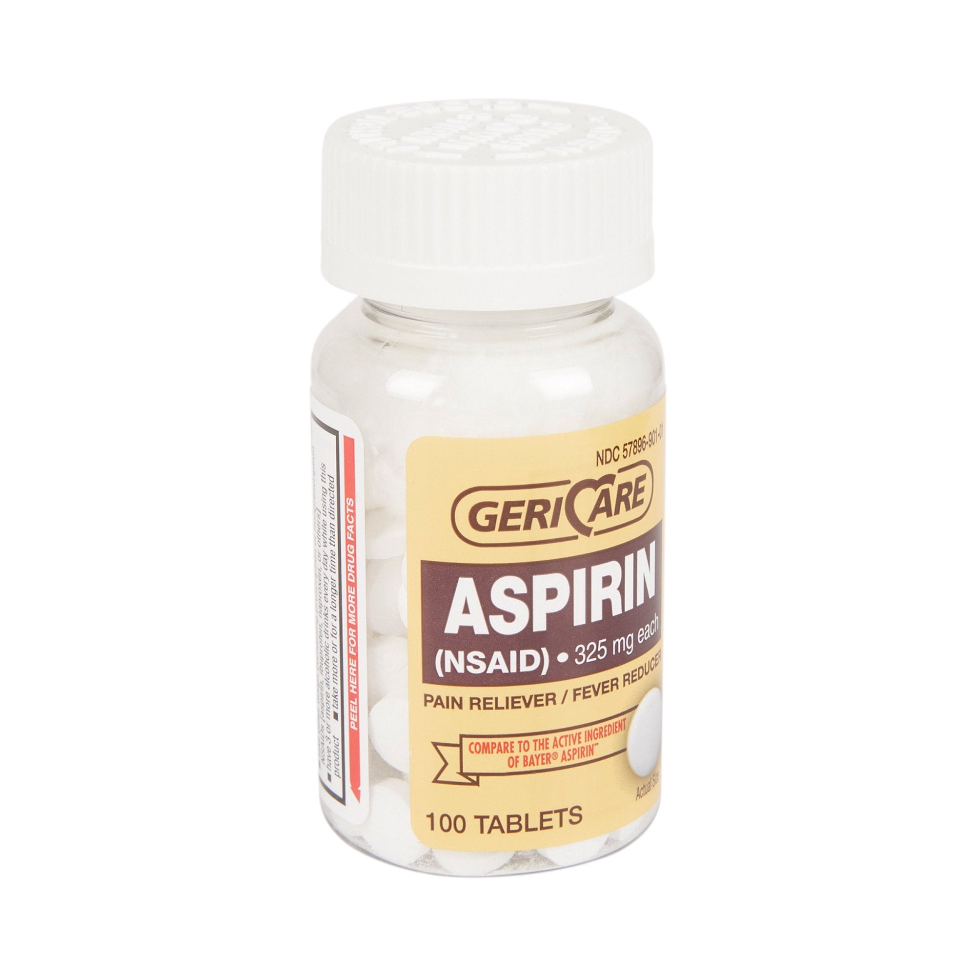 Pain Relief McKesson Brand 325 mg Strength Aspirin Tablet 100 per Bottle