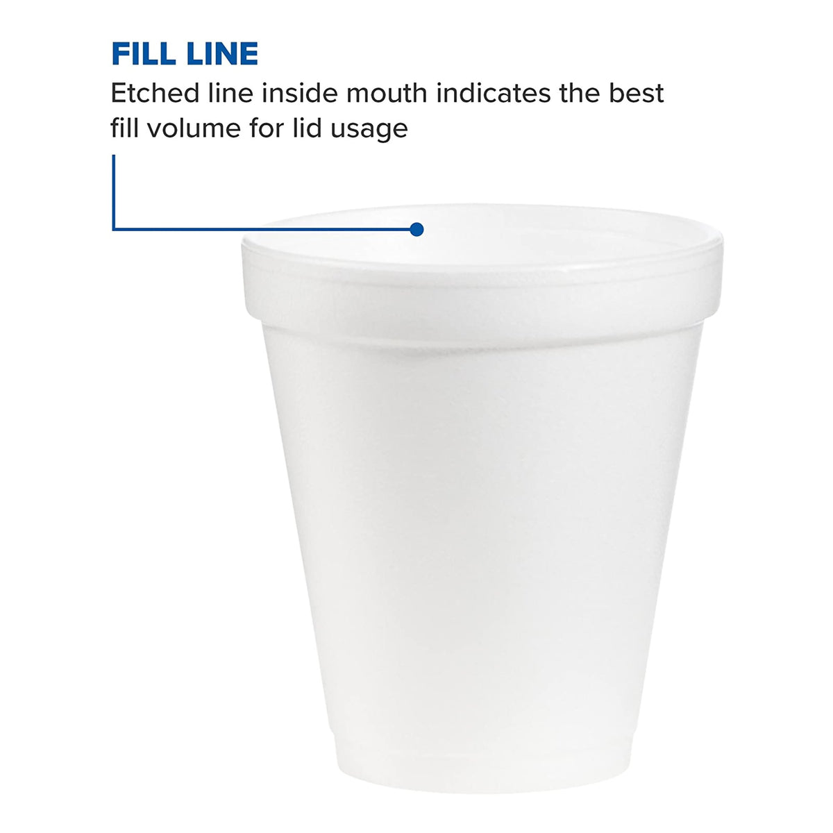 Drinking Cup WinCup® 12 oz. White Styrofoam Disposable