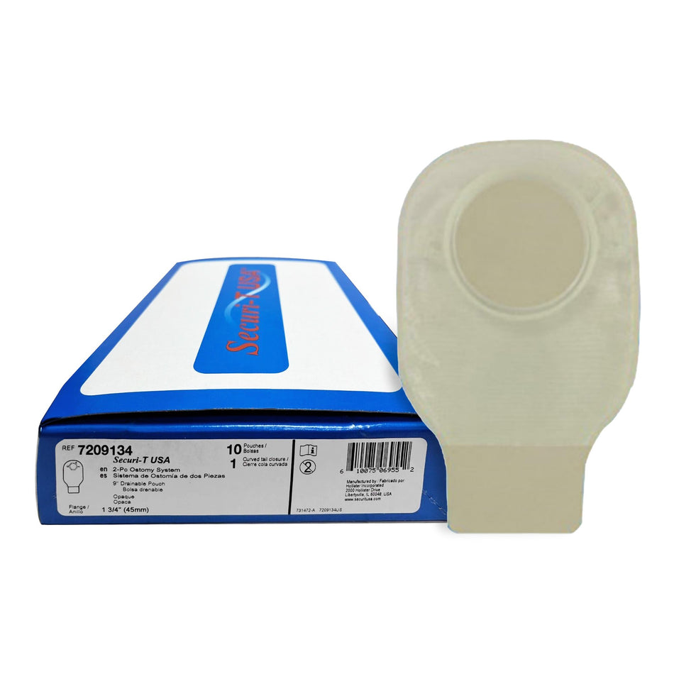 Ostomy Pouch Securi-T™ Two-Piece System 9 Inch Length Without Barrier Drainable