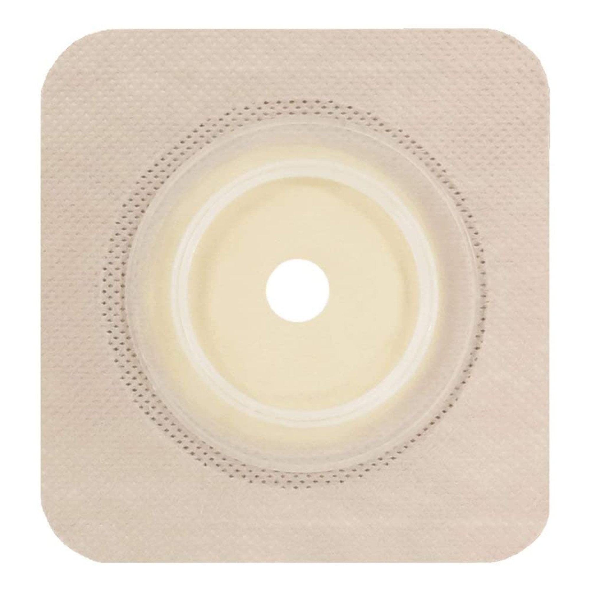 Ostomy Barrier Securi-T® Trim to Fit, Extended Wear Adhesive Tape Collar 57 mm Flange Red Code System Up to 1-3/4 Inch Opening 5 X 5 Inch