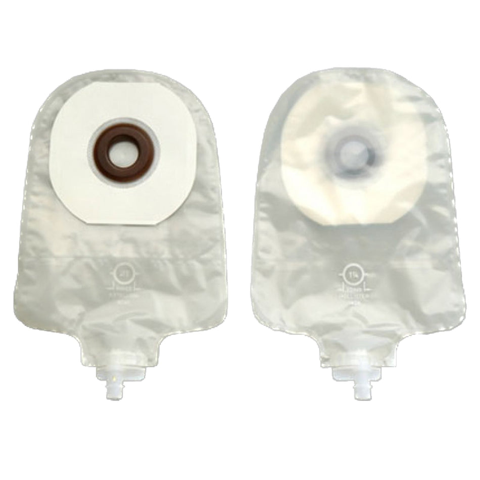 Urostomy Pouch Karaya 5 One-Piece System 12 Inch Length Convex, Pre-Cut 1-1/2 Inch Stoma Drainable