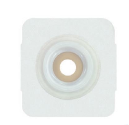 Ostomy Barrier Securi-T® Precut, Extended Wear Adhesive Tape Collar 57 mm Flange Red Code System 1-1/8 Inch Opening 5 X 5 Inch