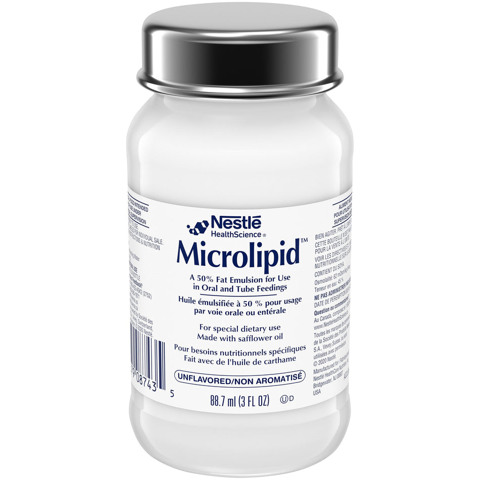 Oral Supplement Microlipid™ Unflavored Liquid 3 oz. Bottle