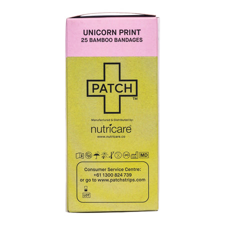 Adhesive Strip Patch™ Kids 3/4 X 3 Inch Bamboo Rectangle Kid Design (Unicorn) Sterile
