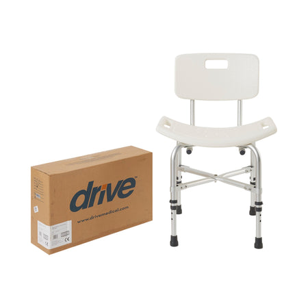 Bath Bench drive™ Aluminum Frame With Backrest 20 Inch Seat Width 500 lbs. Weight Capacity