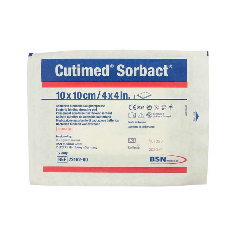 Antimicrobial Mesh Dressing Cutimed® Sorbact® 4 X 4 Inch Square Sterile