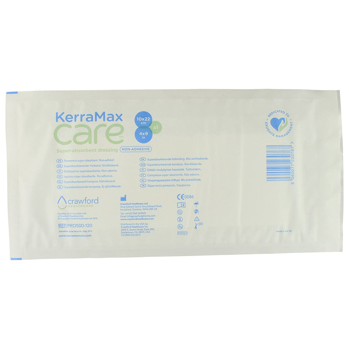 Super Absorbent Dressing KerraMax Care® 4 X 9 Inch Rectangle