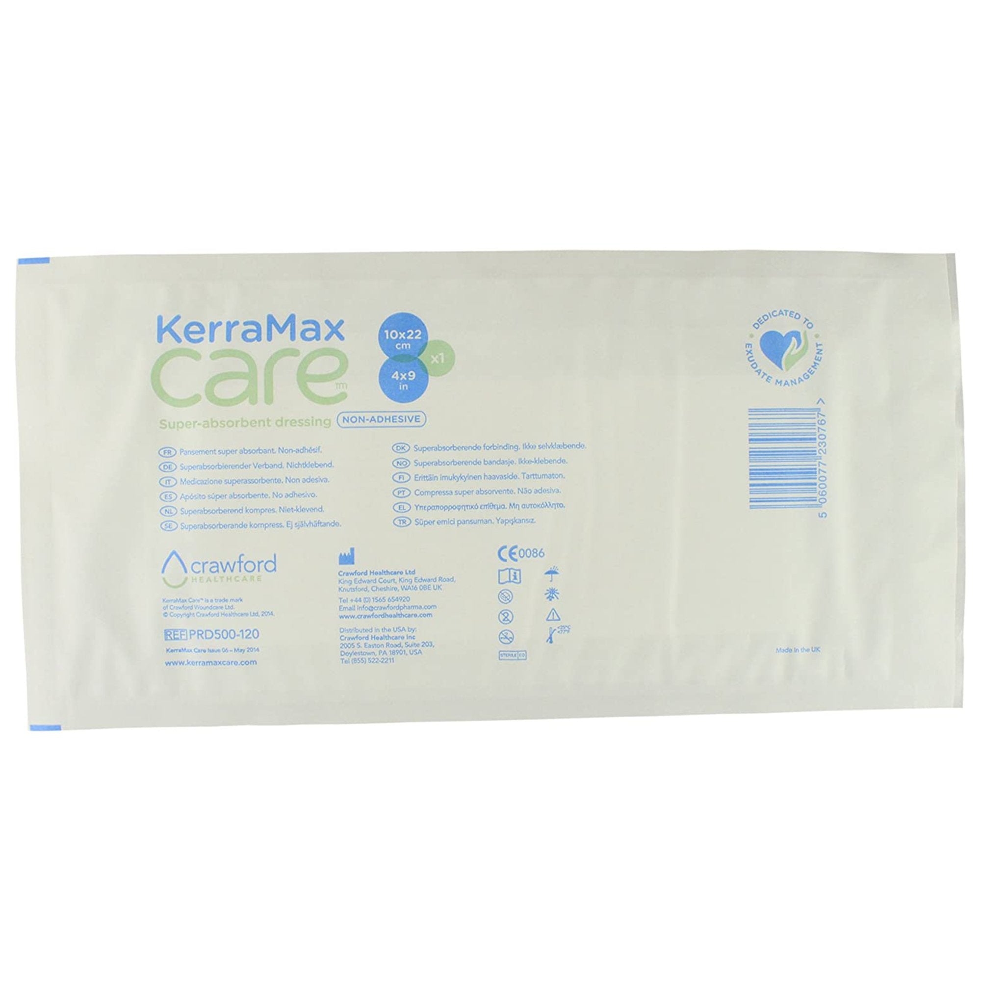 Super Absorbent Dressing KerraMax Care® 4 X 9 Inch Rectangle