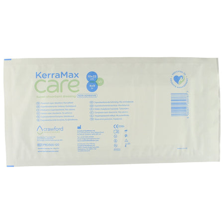 Super Absorbent Dressing KerraMax Care® 4 X 9 Inch Rectangle