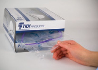 Protective Glasses TIDIShield® Flip ‘N Go™ Fit Over Uncoated Clear Tint Blue Frame Over Ear One Size Fits Most