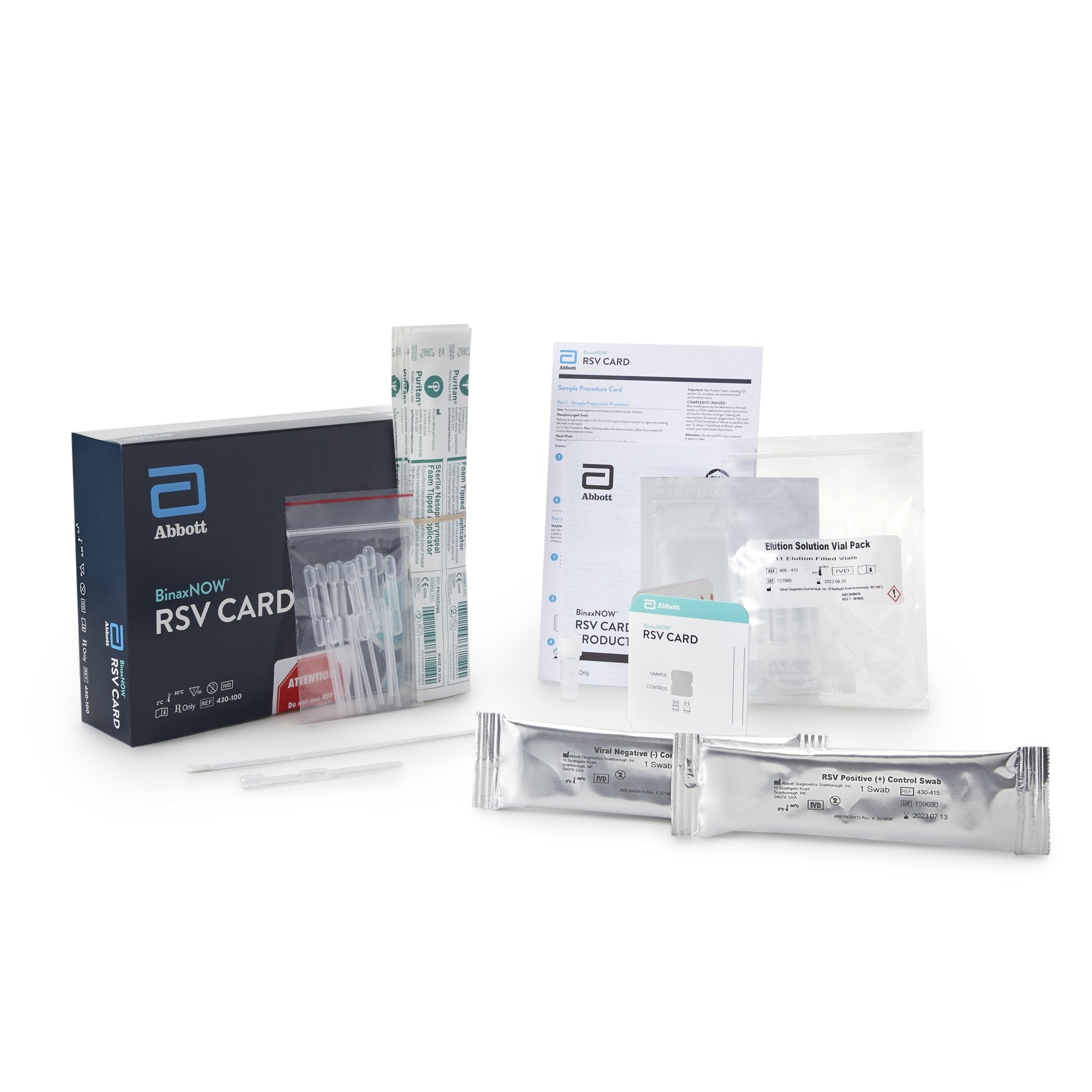 Respiratory Test Kit BinaxNOW® Respiratory Syncytial Virus Test (RSV) 10 Tests CLIA Waived
