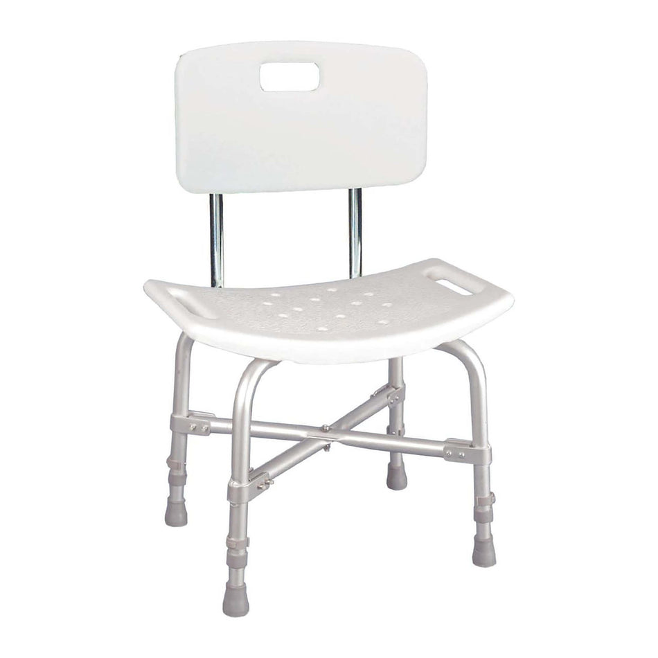 Bath Bench drive™ Aluminum Frame With Backrest 20 Inch Seat Width 500 lbs. Weight Capacity