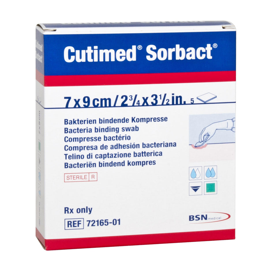 Antimicrobial Mesh Dressing Cutimed® Sorbact® 2-4/5 X 3-1/2 Inch Rectangle Sterile
