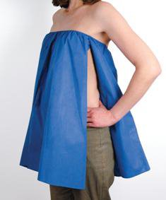 Exam Cover-Up Tidi® Dark Blue One Size Fits Most Open Sides Elastic Band Female