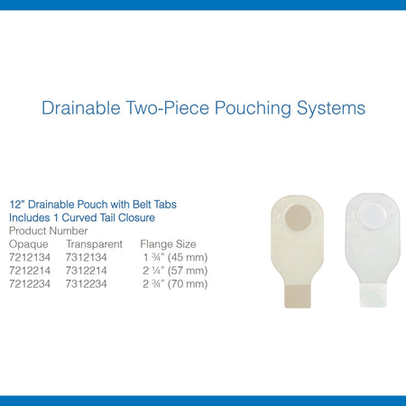 Ostomy Pouch Securi-T™ Two-Piece System 12 Inch Length Without Barrier Drainable