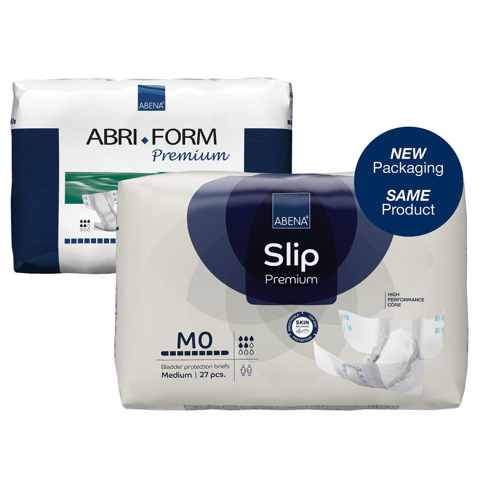 Unisex Adult Incontinence Brief Abri-Form™ Premium M0 Medium Disposable Moderate Absorbency