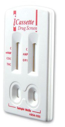 Drugs of Abuse Test Kit iCassette™ AMP, BAR, BZO, COC, mAMP/MET, MTD, OPI, PCP, TCA, THC 25 Tests CLIA Non-Waived