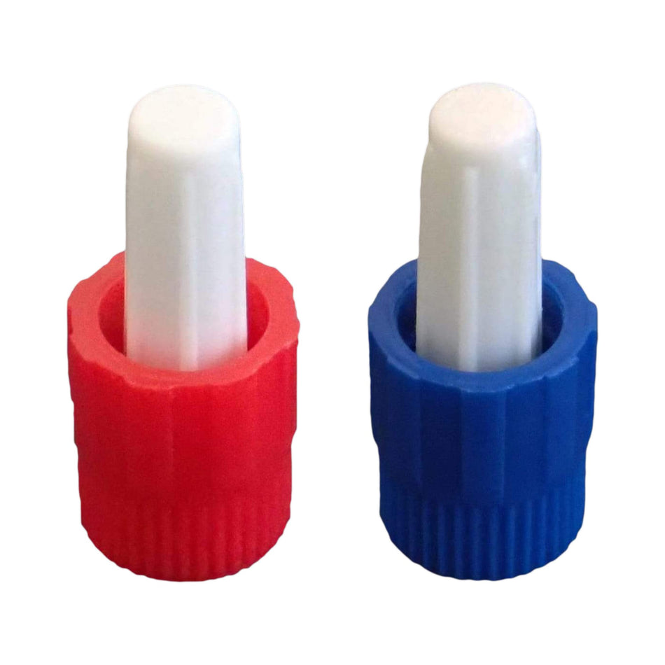 Luer Cap Red, Blue, Male Luer, Sterile