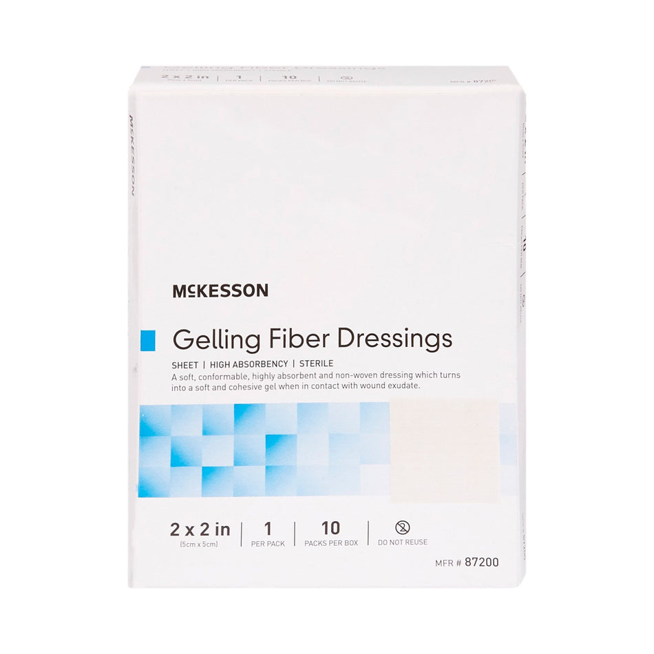 Absorbent Gelling Fiber Dressing McKesson 2 X 2 Inch Square
