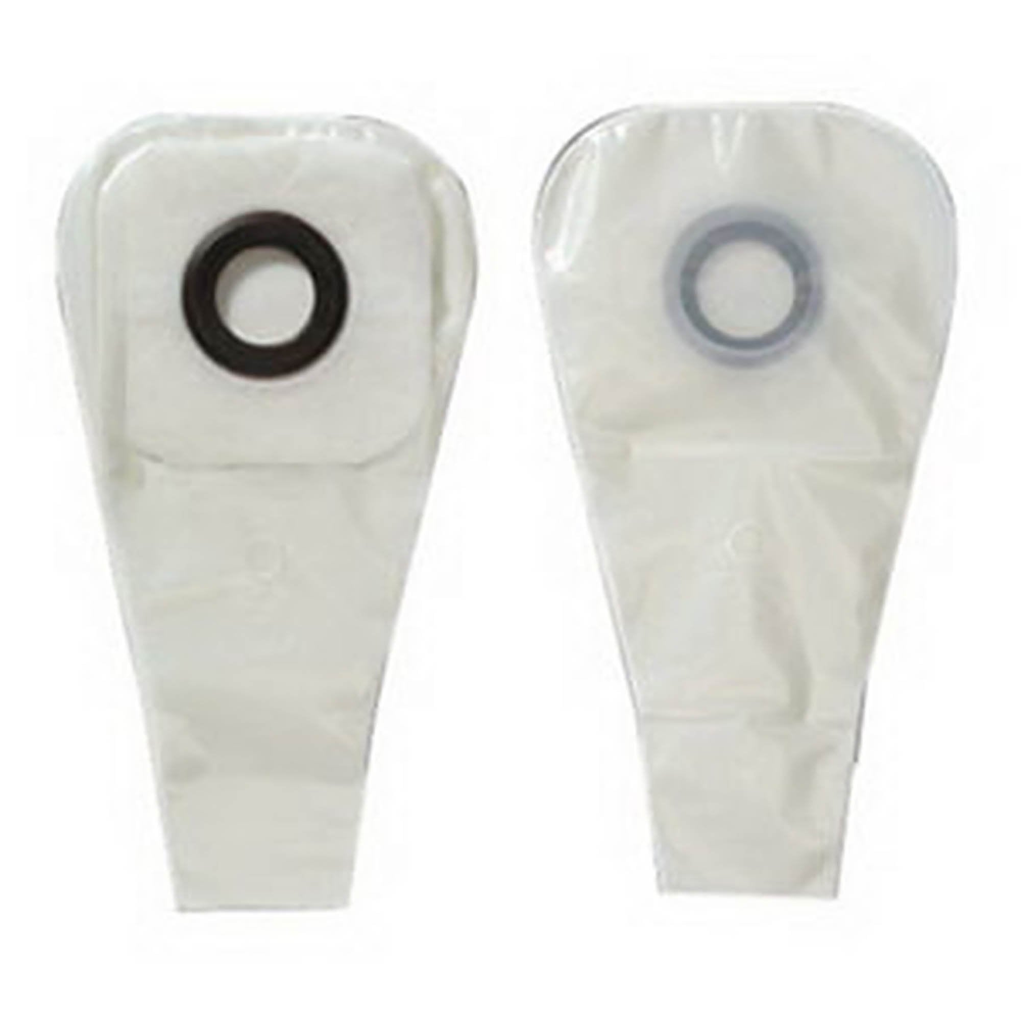 Ostomy Pouch Karaya 5 One-Piece System 12 Inch Length Convex, Pre-Cut 1-1/8 Inch Stoma Drainable