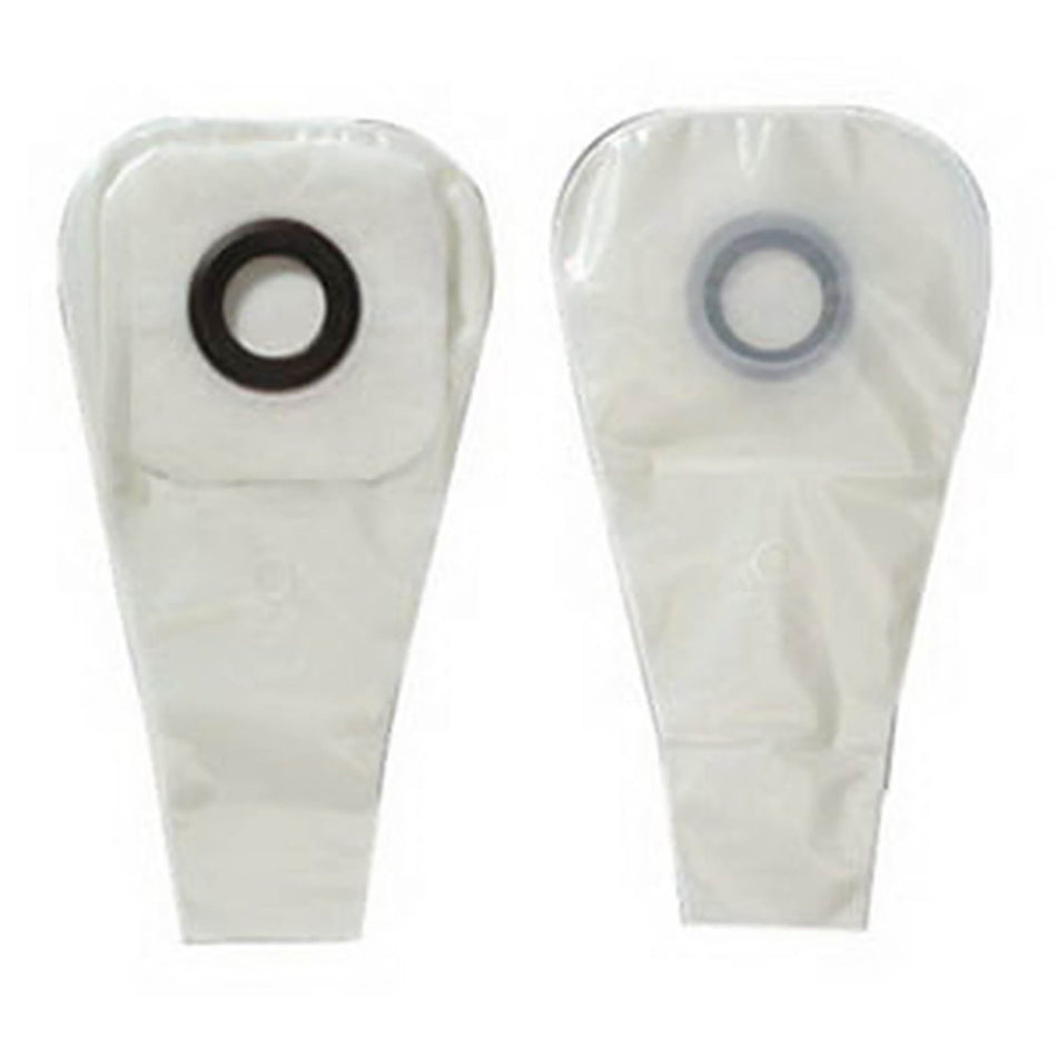 Ostomy Pouch Karaya 5 One-Piece System 12 Inch Length Convex, Pre-Cut 1-1/8 Inch Stoma Drainable