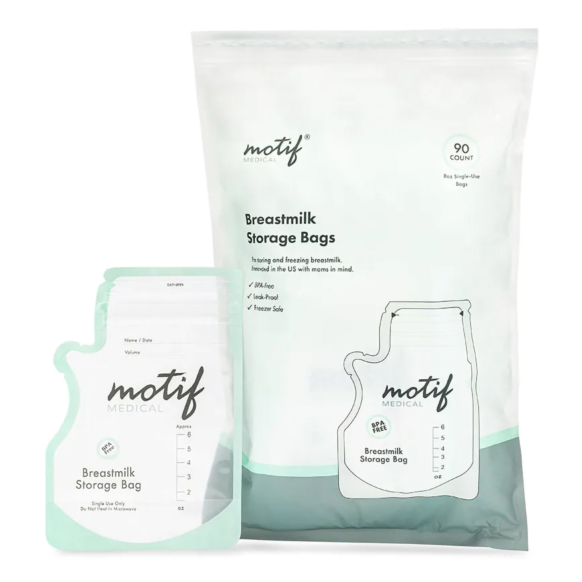 Breast Milk Storage Bag Motif Medical® 8 oz. Plastic