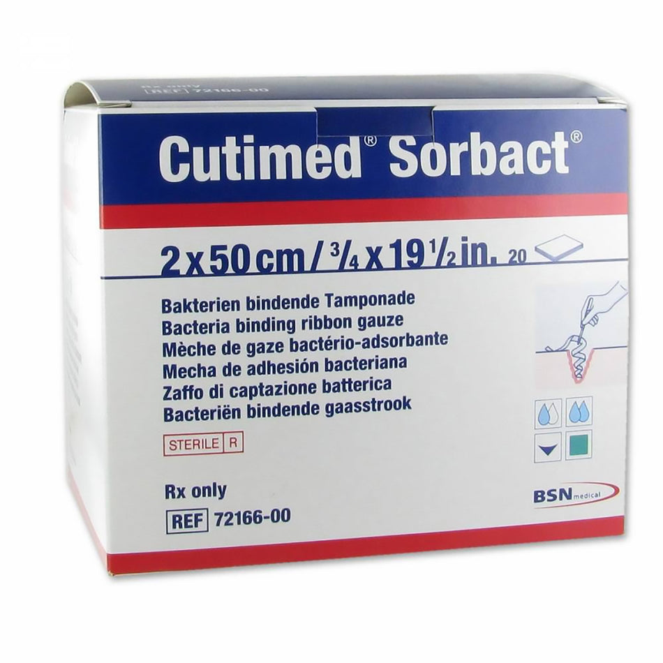 Antimicrobial Mesh Dressing Cutimed® Sorbact® 4/5 X 19-7/10 Inch Ribbon Sterile